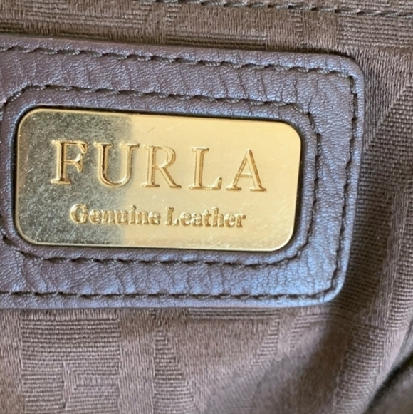 🔴 Furla Brown Leather & Suede Hobo Bag - Picture 3 of 8